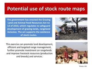 Participatory mapping of livestock stock routes in Tanzania