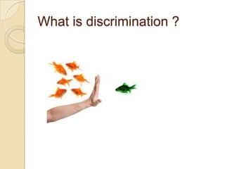 What is discrimination ?

 