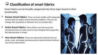 Smart fabrics seminar prasentation Smart | PPT