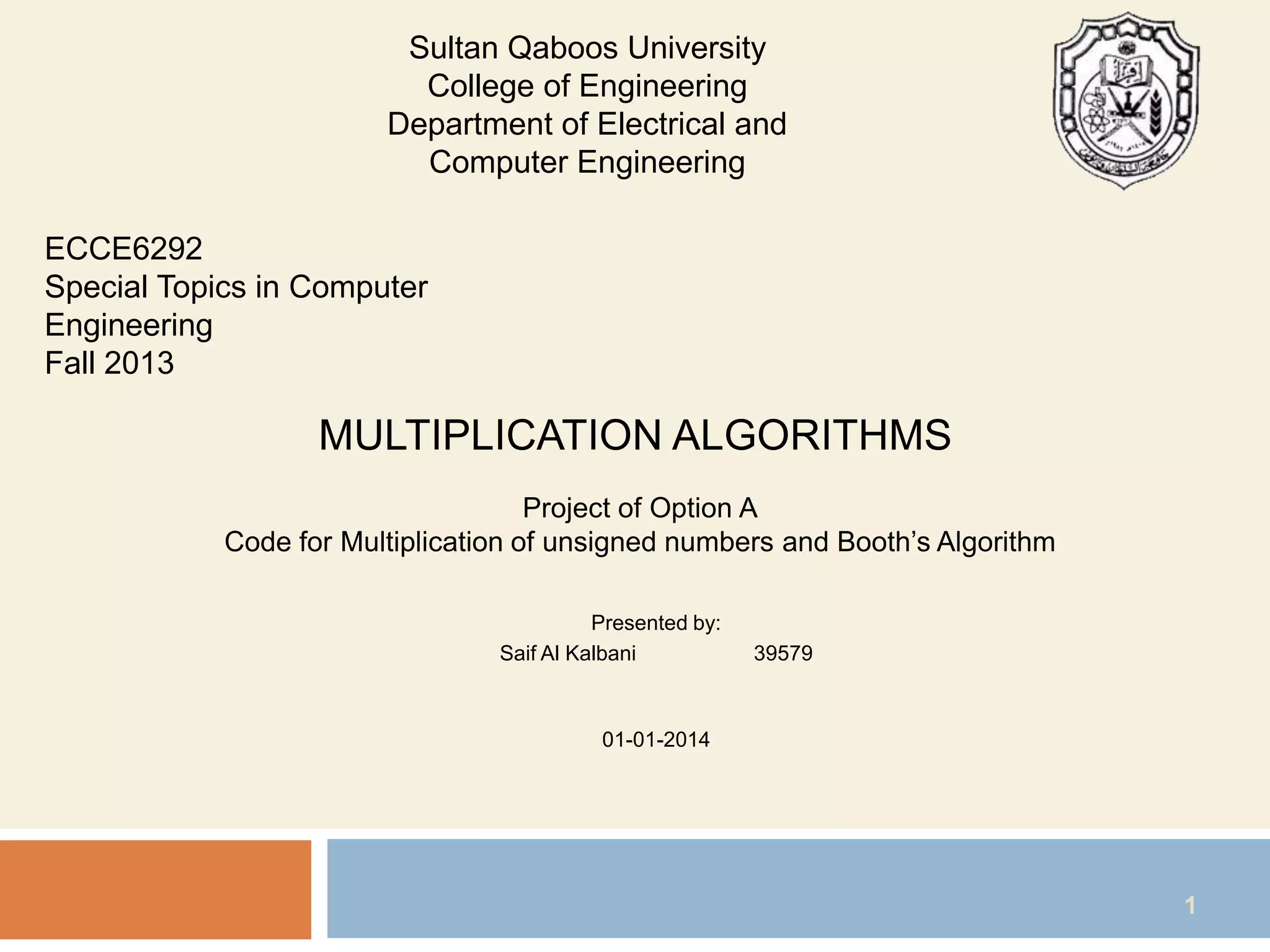 Booth algorithm | PPT