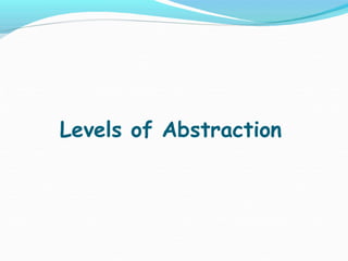 Levels of Abstraction
 