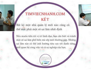 Sai lam cua nhung sep moi