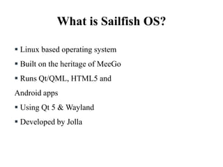Sailfish operating system | PPT