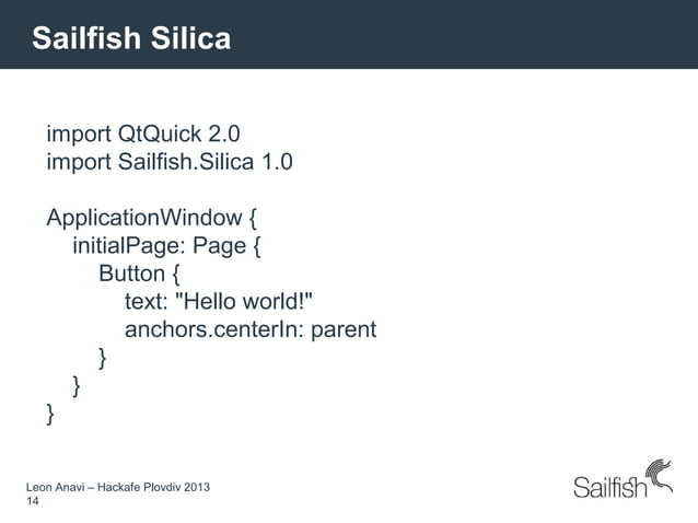Introduction to Sailfish OS | ODP | Operating Systems | Computer ...