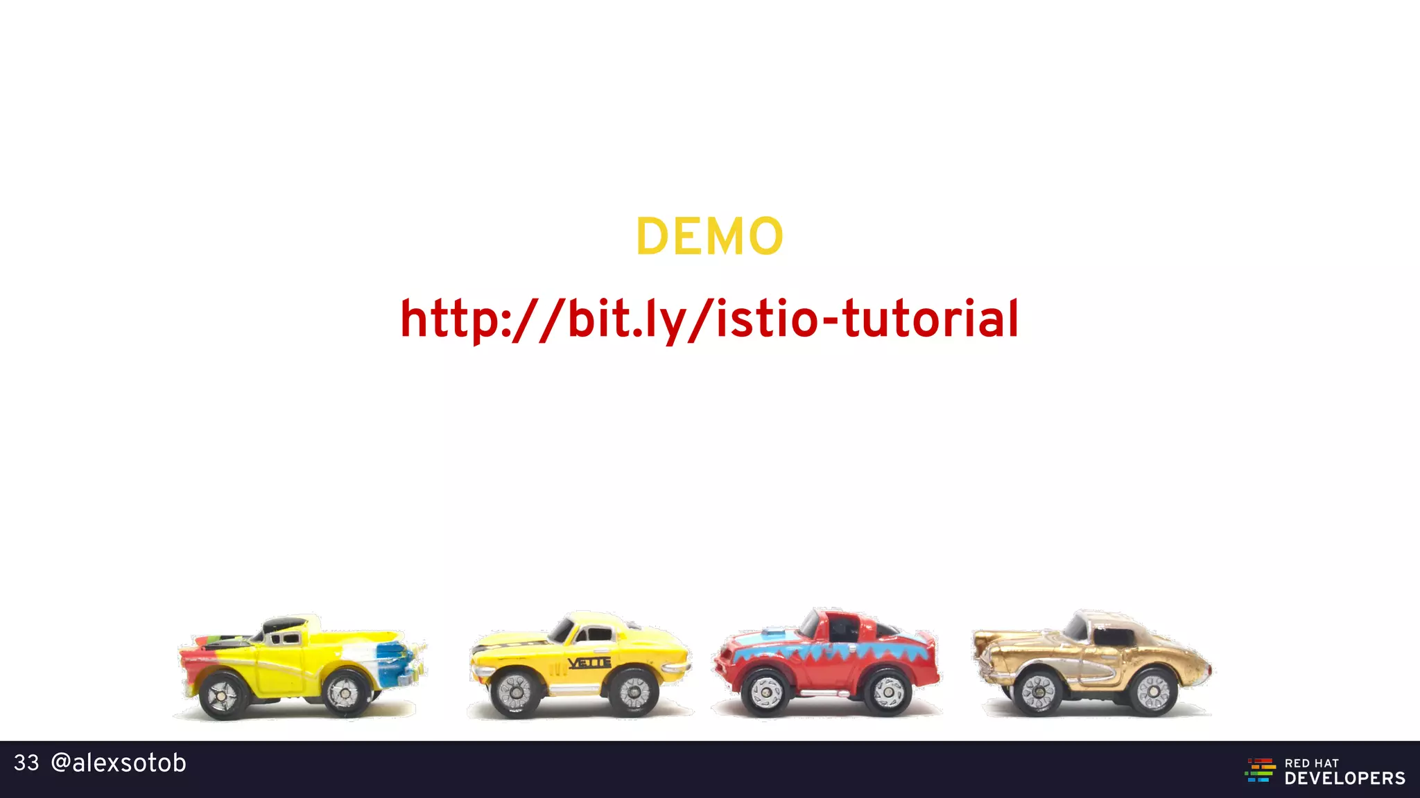 @alexsotob33
DEMO
http://bit.ly/istio-tutorial
 