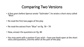 Sailmaker by Alan Spence - National 5 English Scottish Set Text | PPTX