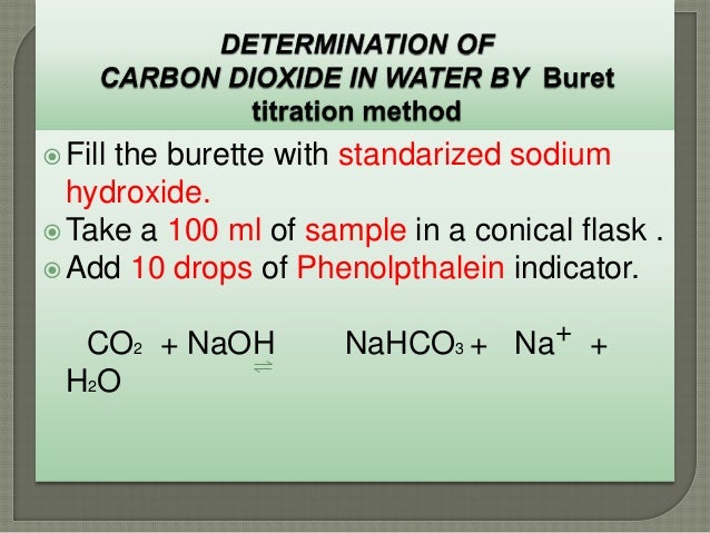 Determination Of Carbon Dioxide In Water