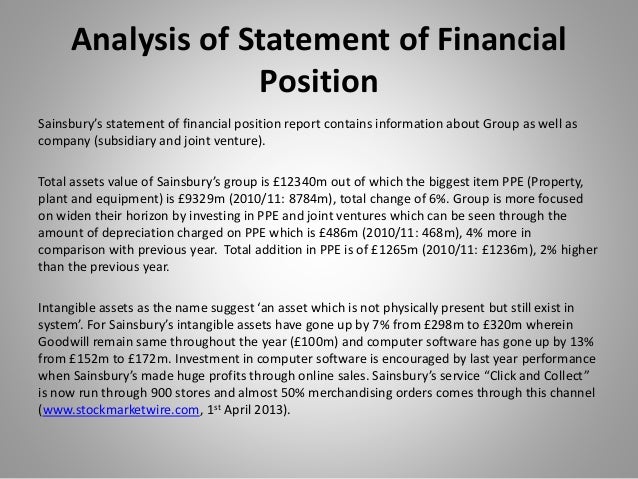 Financial Analysis of Sainsburys Performance
