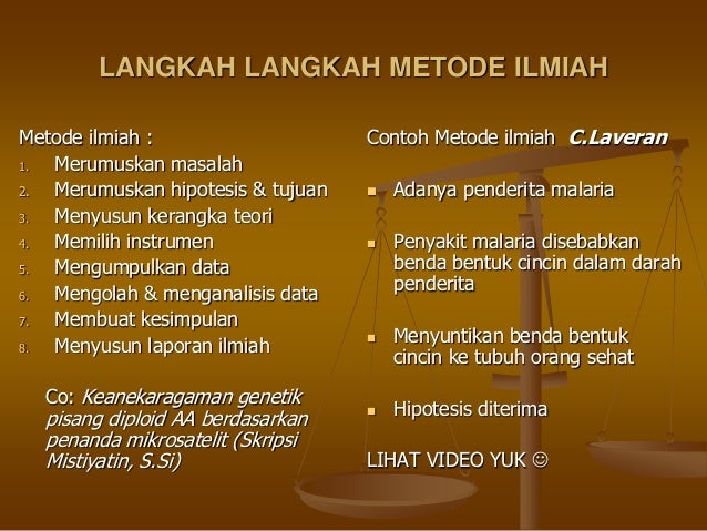 Sains dan metode ilmiah Sains dan metode ilmiah
