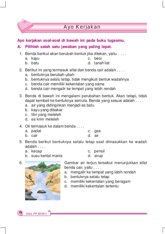 Soal Soal Dalam Materi Gerak Benda Kelas 3 Sd