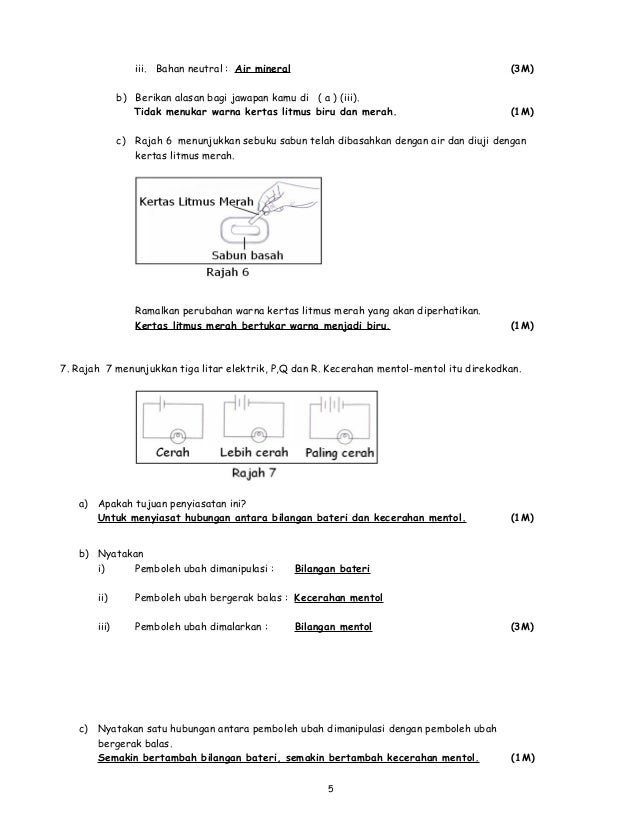 Sains Kssr T6 Contoh Jawapan