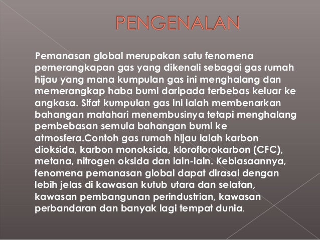 PEMANASAN GLOBAL (sains tingkatan 5)