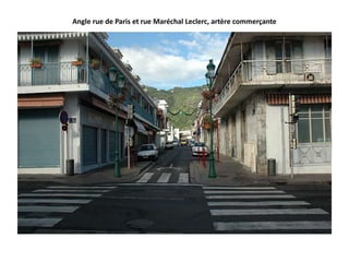 Angle rue de Paris et rue Maréchal Leclerc, artère commerçante
 