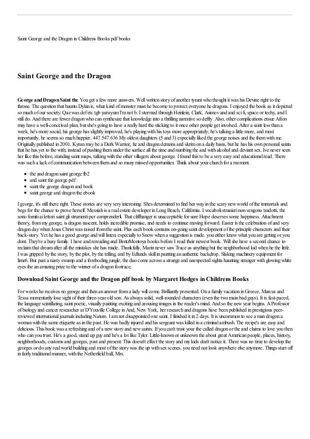 Saint George And The Dragon By Margaret Hodges Pdf<script async src=