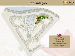 Implantação Playgrounds Recreação Praça das Babás Mini-Cidade 