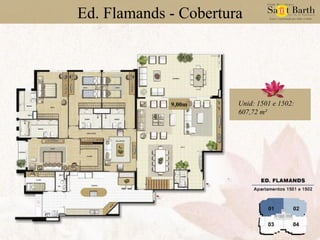 Ed. Flamands - Cobertura Unid: 1501 e 1502: 607,72 m² 9,00m 