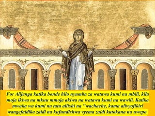 For Alijenga katika bonde hilo nyumba za watawa kumi na mbili, kila
moja ikiwa na mkuu mmoja akiwa na watawa kumi na wawili. Katika
mwaka wa kumi na tatu aliishi na "wachache, kama alivyofikiri
wangefaidika zaidi na kufundishwa vyema zaidi kutokana na uwepo
 