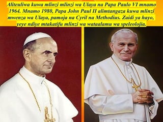 Aliteuliwa kuwa mlinzi mlinzi wa Ulaya na Papa Paulo VI mnamo
1964. Mnamo 1980, Papa John Paul II alimtangaza kuwa mlinzi
mwenza wa Ulaya, pamoja na Cyril na Methodius. Zaidi ya hayo,
yeye ndiye mtakatifu mlinzi wa wataalamu wa speleolojia.
 