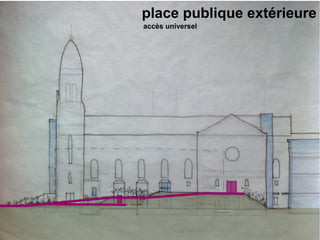 place publique extérieure
accès universel
 