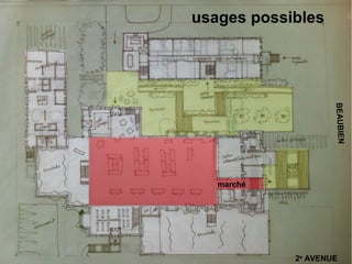 usages possibles




                    BEAUBIEN
   marché




            2e AVENUE
 