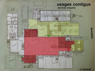 usages contigus
services citoyens




                            BEAUBIEN
                    2e AVENUE
 