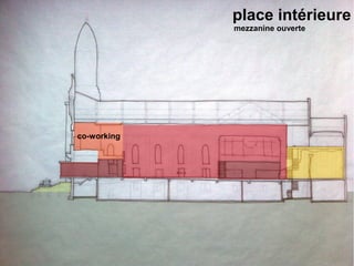 place intérieure
             mezzanine ouverte




co-working
 