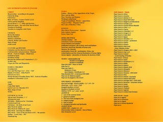 LIST OF PRESENTATIONS IN ENGLISH
CHRIST
Resurrection – according to the gospels
Christ the King
Christ lives
Body of Christ - Corpus Christi 1,2,3,4
Christ and his Kingdom
Sacred Heart 1 + 2 – bible and doctrine –
Haurietis aquas – the cult of the Sacred Heart
Vocation to beatitude
Vocation to evangelize with Christ
CHURCH
Divine Revelation
Priestly Ministry
Human Community
Church, Mother and Teacher
Signs of hope
youth synod
CULTURE and HISTORY
Columbus and the discovery of America
Confraternities and processions– Hispanic
Diwali – Festival of lights – Hindi feast
Football in Spain
President Trump
Russian Revolution and Communism 1, 2, 3
Sevilla's fair
Virgen del Pilar and Hispanicity
FAMILY, CHILDREN
Grandparents
Love and Marriage 1,2,3 – 4,5,6 – 7,8,9
Dignity of women – John Paul II
God of Love (sex)
World Meeting of Families Rome 2022 – festival of families
Familiaris Consortium 1,2,3,4
GOD
Angels
Come Holy Spirit
God is Love 1,2– Benedict XVI
Man, image of God
Trinity
LITURGICAL YEAR
Advent and Christmas, 1 + 2
All departed souls
All Saints – Halloween for Christians
Carnival and Lent
Christmas – the birth of our Lord
Holy Week for adults
Holy Week for children 8+ years
Holy Week - drawings for children
Holy Week – Views of the last hours of JC – the passion
Sunday – Lord's Day – JP2
Thanksgiving
MARIA
Fatima – History of the Apparitions of the Virgin
Mary and the Bible
Mary Doctrine and Dogmas
Medjugore pilgrimage
Virgin of Guadalupe, Mexico – apparitions
Virgen de Pilar – Hispanic festival
Our Lady of Sheshan, China
SCIENCE
Mars Rover Perseverence – Spanish
Juno explores Jupiter
Parker Solar Test
MORAL AND ETHICAL
Christian holidays - JP2
Conscience, human community,
human freedom and salvation
justification and grace, Life in Christ, merit and holiness
moral law, natural law, Morality of human acts,
Passions, Sin, Sincerity
social justice, Social Life – participation, Virtue, vice
United Nations and the Universal Declaration of Human Rights
Human Dignity – declaration of dicastery for doctrine of faith
Vocation – www.vocation.org
Vocation to evangelize
Vocation to beatitude
Pope John XXIII – Peace on Earth
Pope Paul VI
Pope Juan Pablo II –
Redeemer of man,
Karol Wojtyla + Pontificado 1+2
Pope Benedict XVII - in Germany WYD 2005
Pope Leo xiv Habemus papam
Pope Leo xiv program x the church
POPE FRANCIS – DOCUMENTS
love and marriage - Amoris Laetitia – 1.2 – 3.4 – 5.6
Christ lives - 1,2,3 – 4,5,6 – 7,8,9
Evangelii Gaudium 1,2,3,4,5
Gaudete et Exultate 1,2,3,4,5
FRATELLI TUTTI - 1,2 – 3,4,5 – 6,7,8
LAUDATE Sii
1 – care of the common home
2 – gospel of creation
3 – The root of the ecological crisis
4 – integral ecology
5 – lines of action
6 – Ecological Education and Spirituality
LAUDATE DEUM
LUMEN FIDEI – chapter 1,2, - 3,4
Misericordiae Vultus in Spanish – Face of Mercy
Dear Amazonia 1,2,3,4
POPE FRANCIS – TRAVEL
Pope Francis in Africa
Pope Francis in America
Pope Francis in Bahrain 1+ 2
Pope Francis in Brazil WYD 2013
Pope Francis in Bulgaria and Macedonia
Pope Francis in Canada 1,2,3
Pope Francis in Central African Republic
Pope Francis in Chile 1 + 2
Pope Francis in Cyprus
Pope Francis in Colombia 1 + 2
Pope Francis in Congo 1+ 2
Pope Francis in Cuba 2015
Pope Francis in Egype
Pope Francis in Slovakia 1 + 2
Pope Francis in Europe – parliament
Pope Francis in Fatima
Pope Francis in Greece
Pope Francis in Holy Land,
- Israel, Palestine Jordan
Pope Francis in Hungary 2021 + 2023
Pope Francis in Iraq 1,2,3
Pope Francis in Ireland
– world meeting of families
Pope Francis in Kenya
Pope Francis in Japan
Pope Francis in Kazakhstan 1+ 2
Pope Francis in Malta
Pope Francis in Mexico
Pope Francis in Mexico 2016
Pope Francis in Mongolia
Pope Francis in Morocco
Pope Francis in Panama – WYD 2019
Pope Francis in Peru
Pope Francis in Poland - Auschwitz
Pope Francis in Poland WYD 2016
Pope Francis in Portugal 2021 + WYD 2023
Pope Francis in Romania – canonizes martyrs
Pope Francis in Sudan
Pope francis in Sweden
Pope Francis in Thailand
Pope Francis in Uganda
Pope Francis in United Arab Emirates
POPE LEO XIV – travels
Pope Leo in Algeria
Pope Leo in Cameroun
Pope Leo in Angola
Pope Leo in Guinea Equatorial
Pope Leo in
 