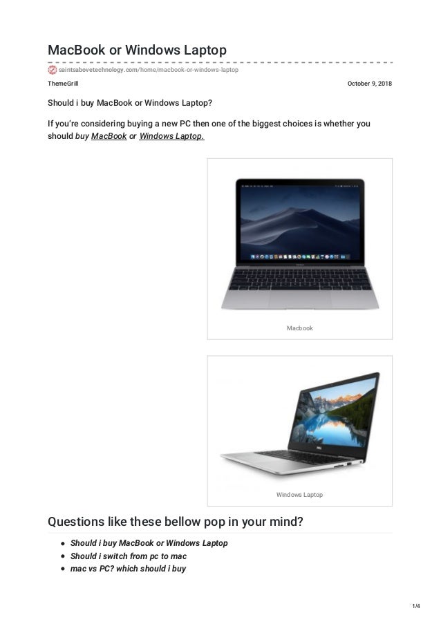 should i buy a mac or pc