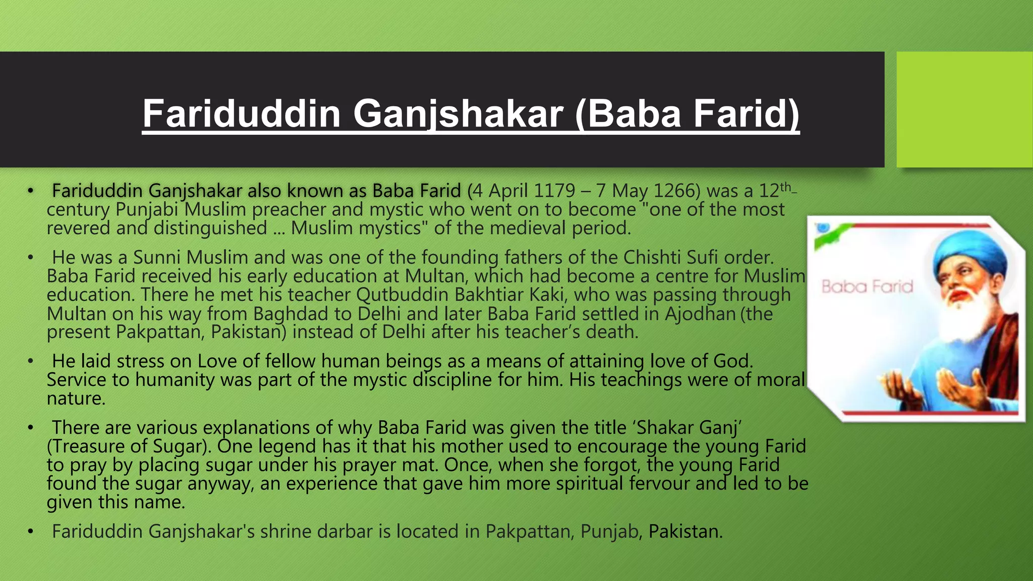 Saints of sufism | PPT