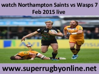 watch Northampton Saints vs Wasps 7
Feb 2015 live
www.superrugbyonline.net
 