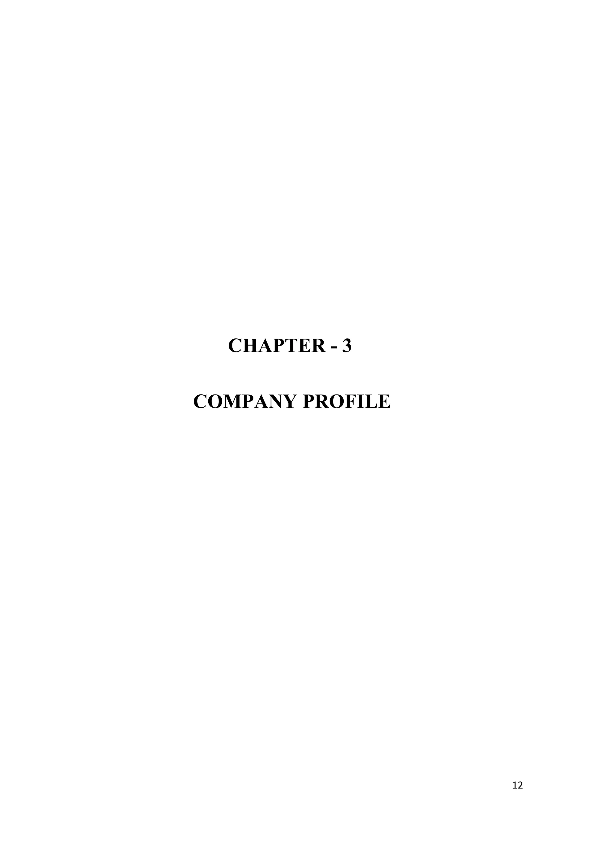 CHAPTER - 3

COMPANY PROFILE




                  12
 