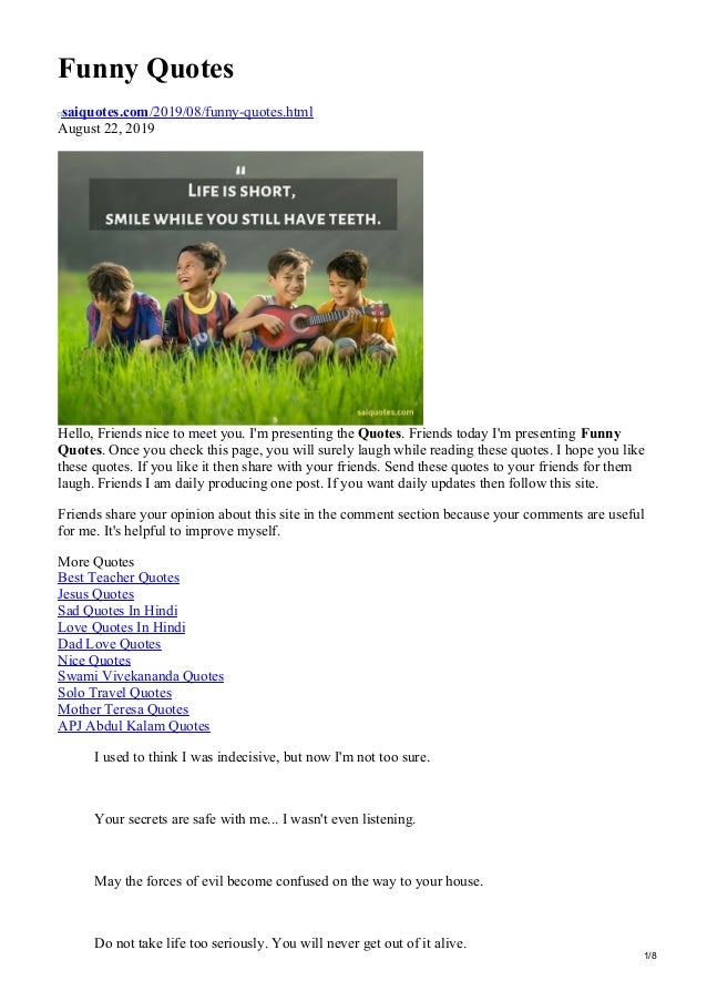 Daily Funny Quotes Hindi - Manny Quote