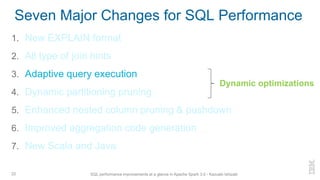 SQL Performance Improvements At a Glance in Apache Spark 3.0 | PDF