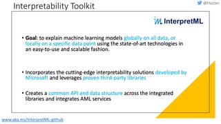 Interpretability Toolkit
www.aka.ms/InterpretML-github
 