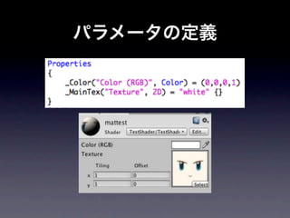 パラメータの定義
 
