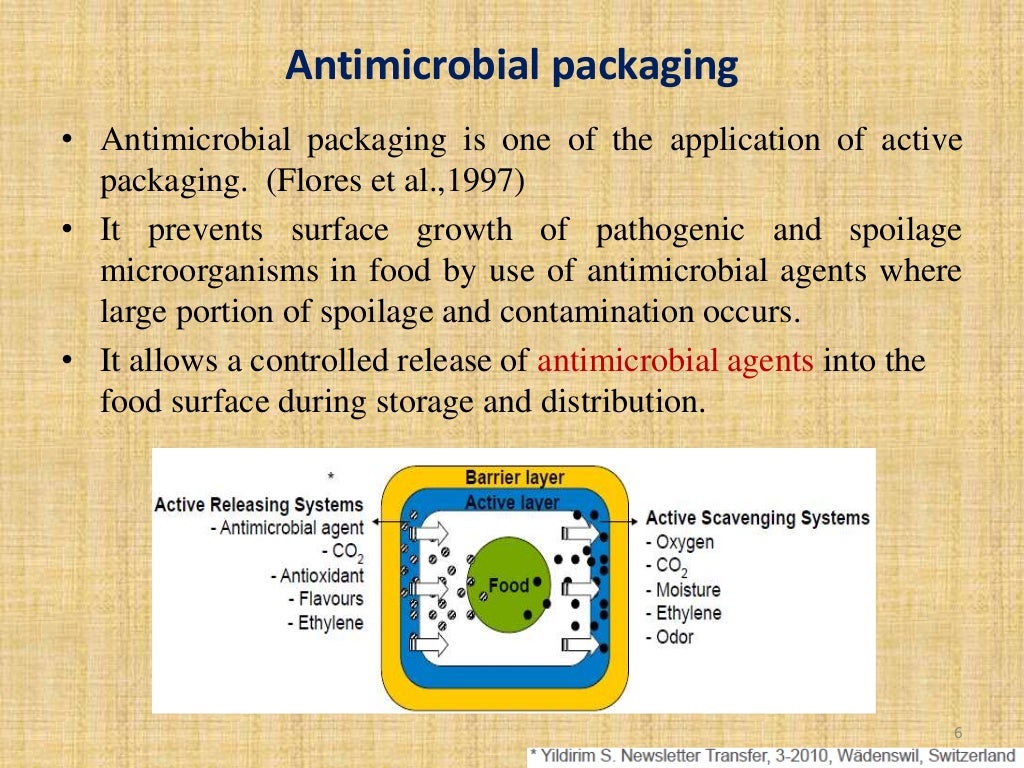Antimicrobial packaging in food