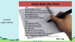 Contoh
sajak bebas
 