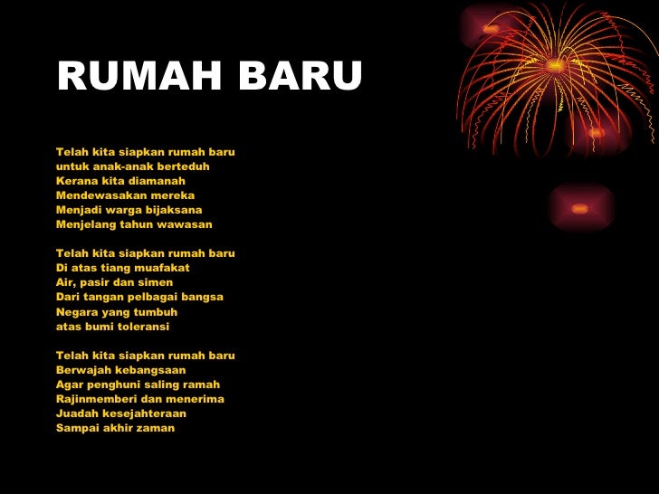 Sajak Rumah Baru