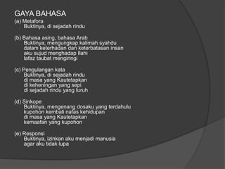 Sejadah Rindu Sajak sejadah rindu | PPTX