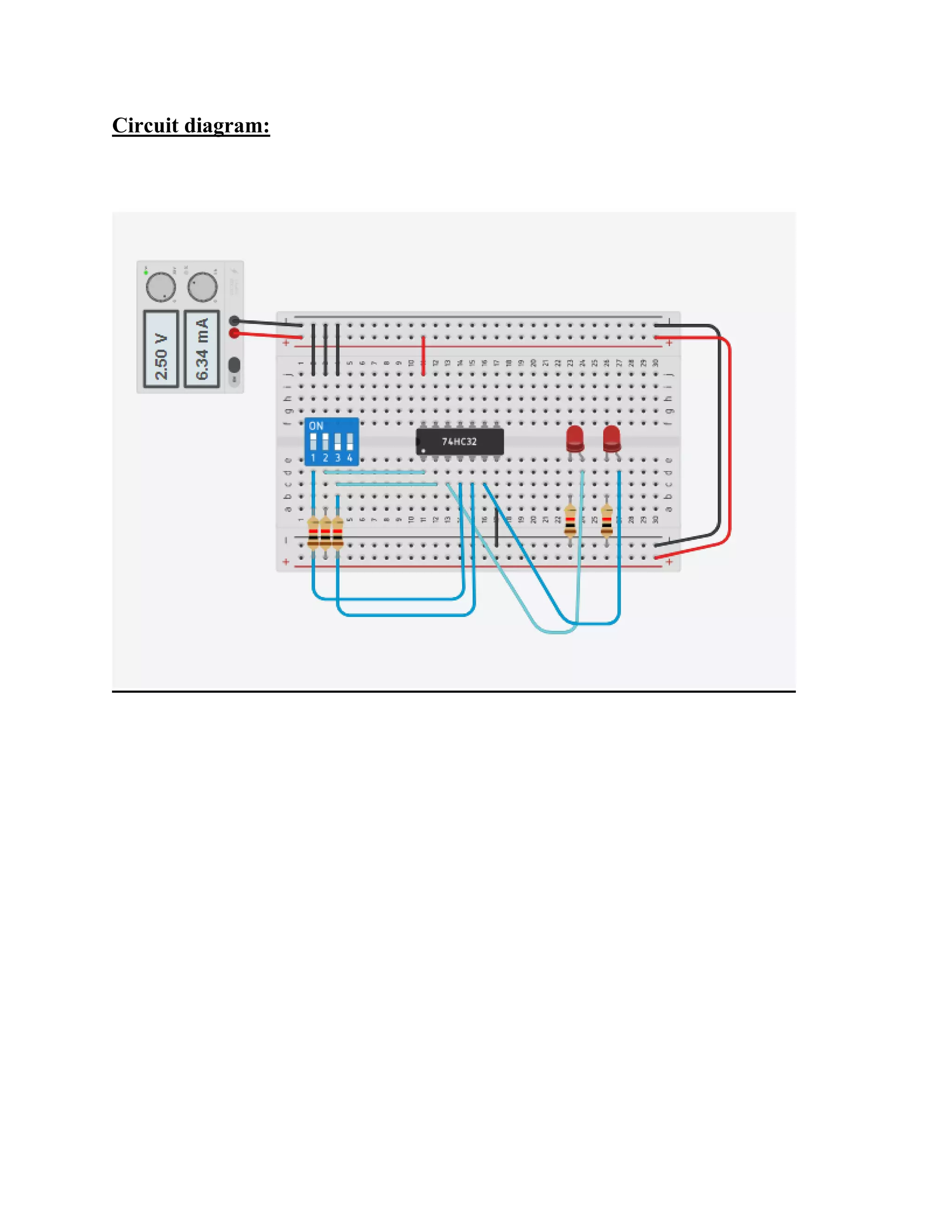 Circuit diagram:
 