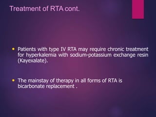 Type 4 Rta Books RENAL TUBULAR ACIDOSIS | PPTX