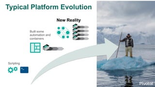12
Typical Platform Evolution
Scripting
Built some
automation and
containers
New Reality
 