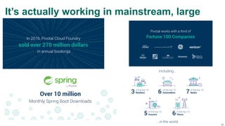 26
It’s actually working in mainstream, large
shops
 