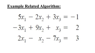 Example Related Algorithm:
 