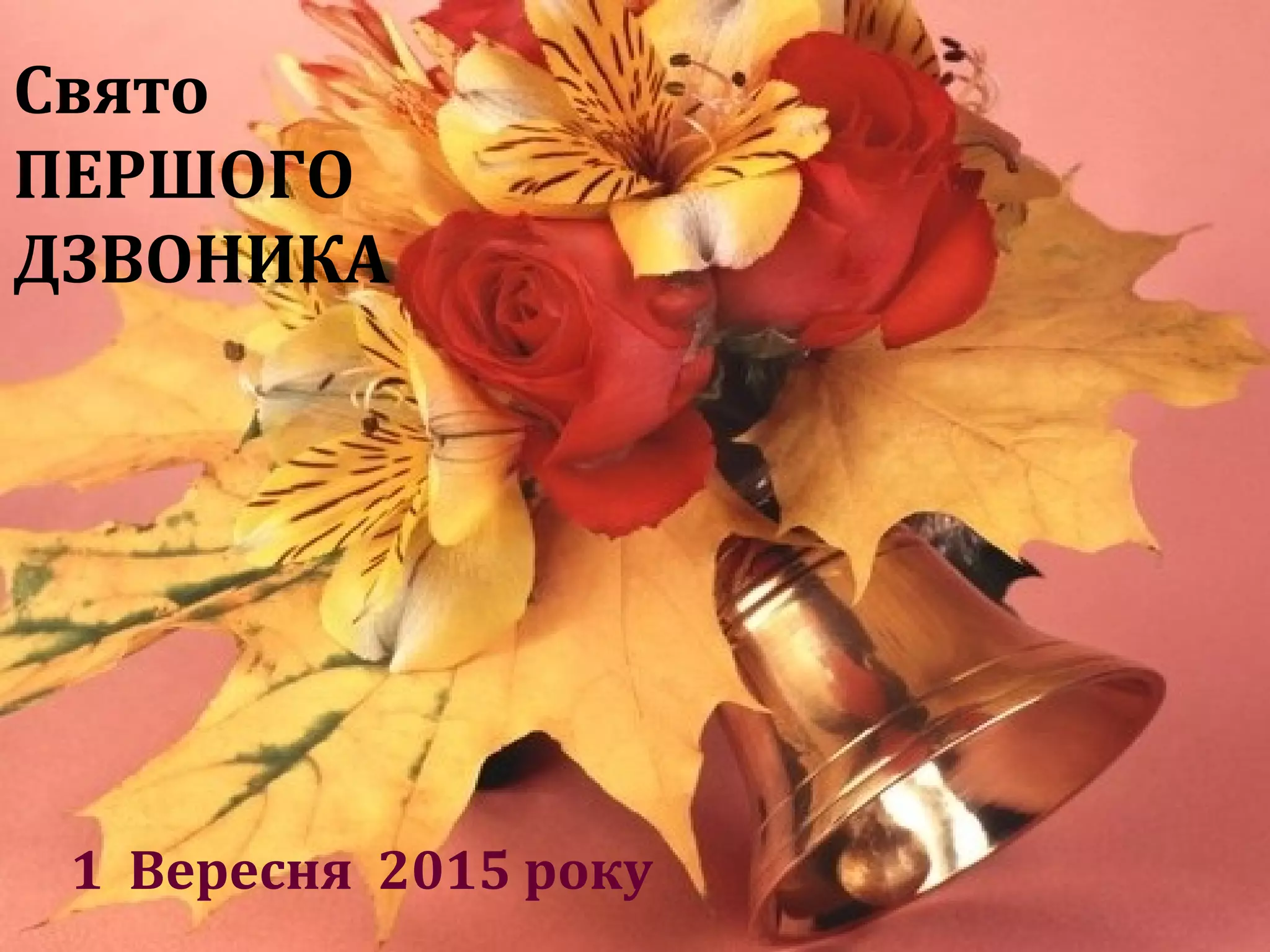 Свято
ПЕРШОГО
ДЗВОНИКА
1 Вересня 2015 року
 