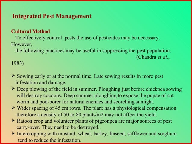Integrated Pest Management For Insect Pests Of Pulses