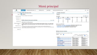 Menú principal
 