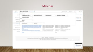 Materias
 