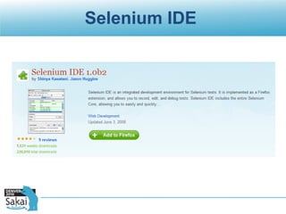 Selenium IDE 