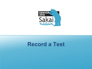 Record a Test 